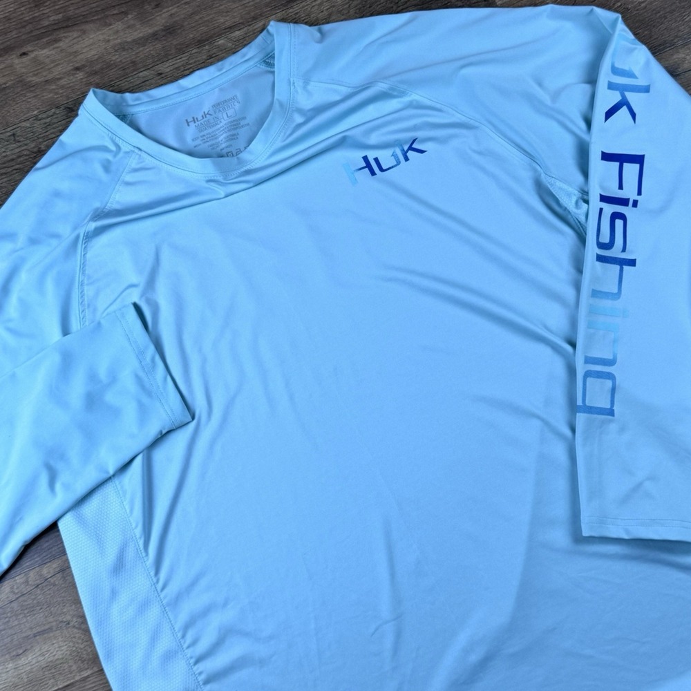 Huk Performance Fishing Supply Men's  Long Sleeve Shirt  Mint Green  Large